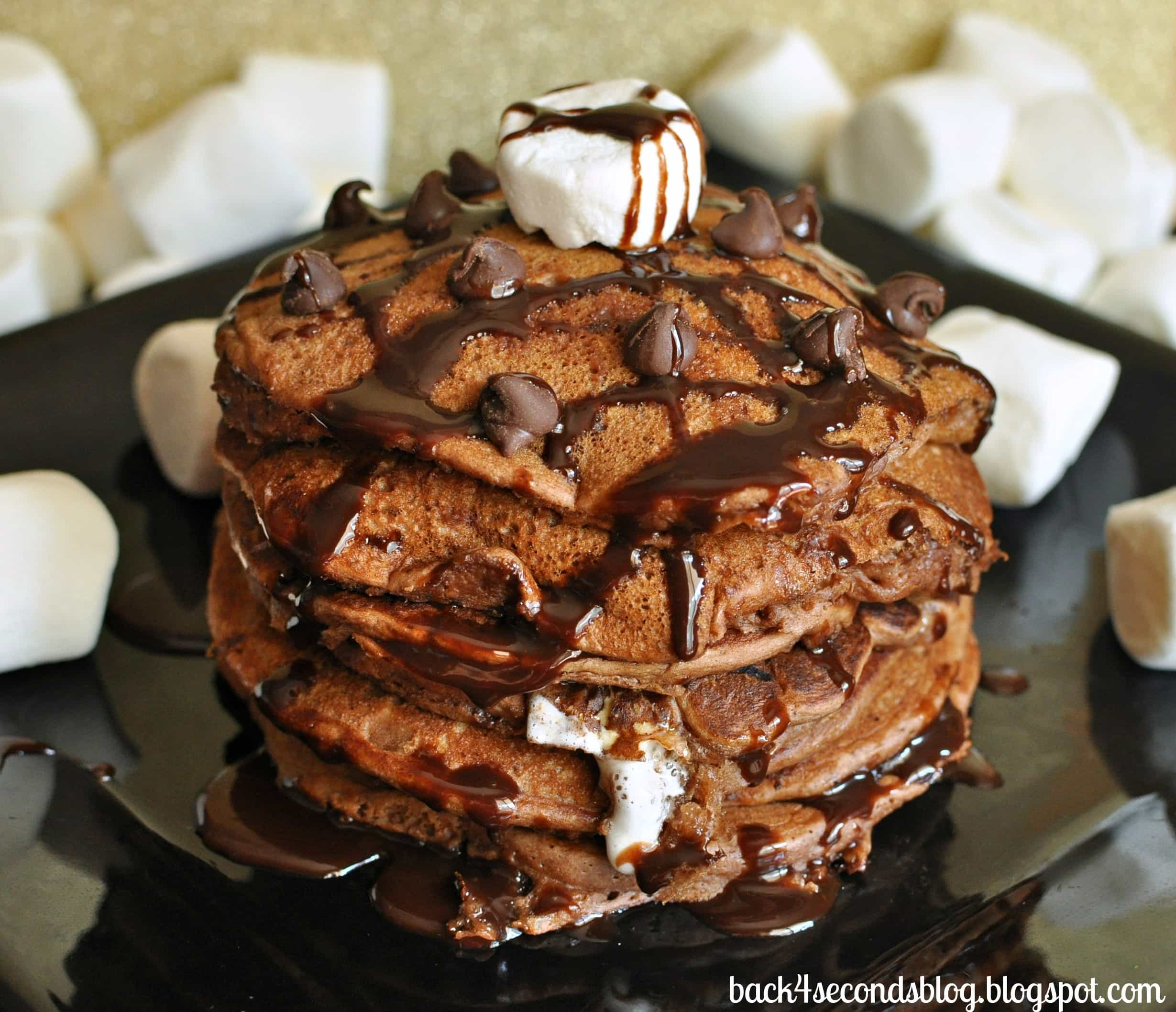 Choco-Mallow Pancakes - Back for Seconds
