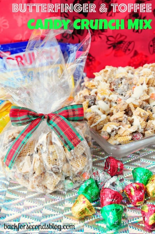 butterfinger & toffee candy crunch mix and chocolate jingle bars