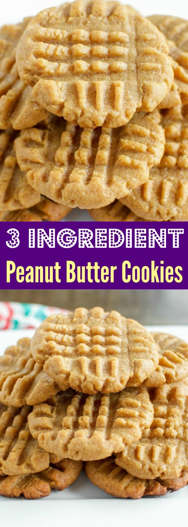 3 Ingredient Peanut Butter Cookies {Gluten Free} - Back for Seconds