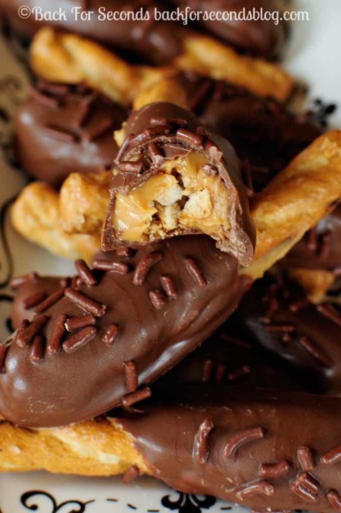 Peanut Butter and Chocolate Pretzels - Back for Seconds