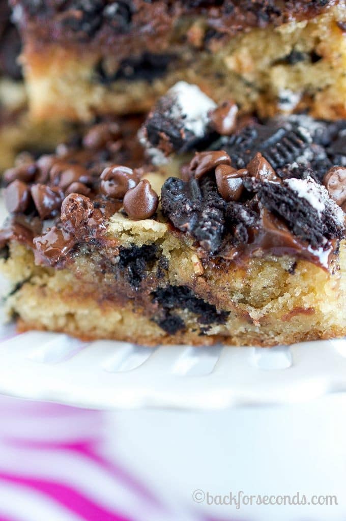 Hot Fudge Oreo Blondies - Back for Seconds