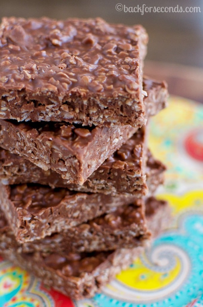 BEST No Bake Chocolate Oatmeal Bars - Back for Seconds