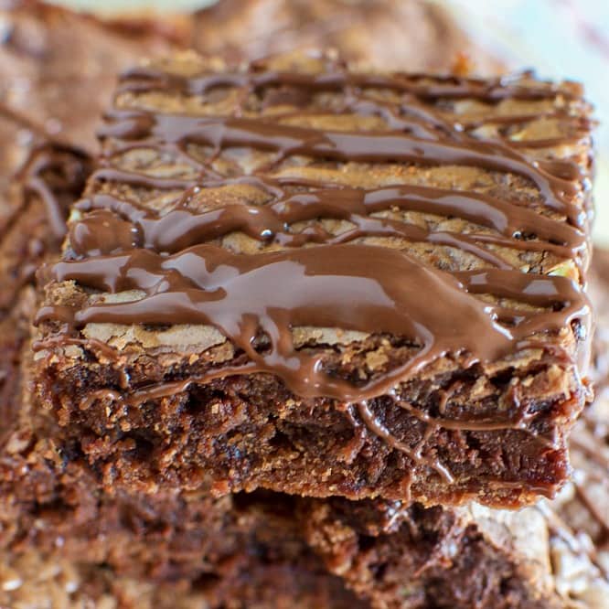 Chewy Chocolate Nutella Cookie Bars Back for Seconds