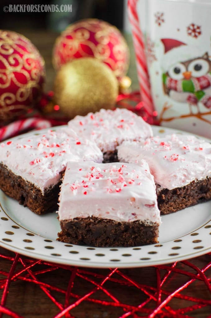 candy cane fluff brownies