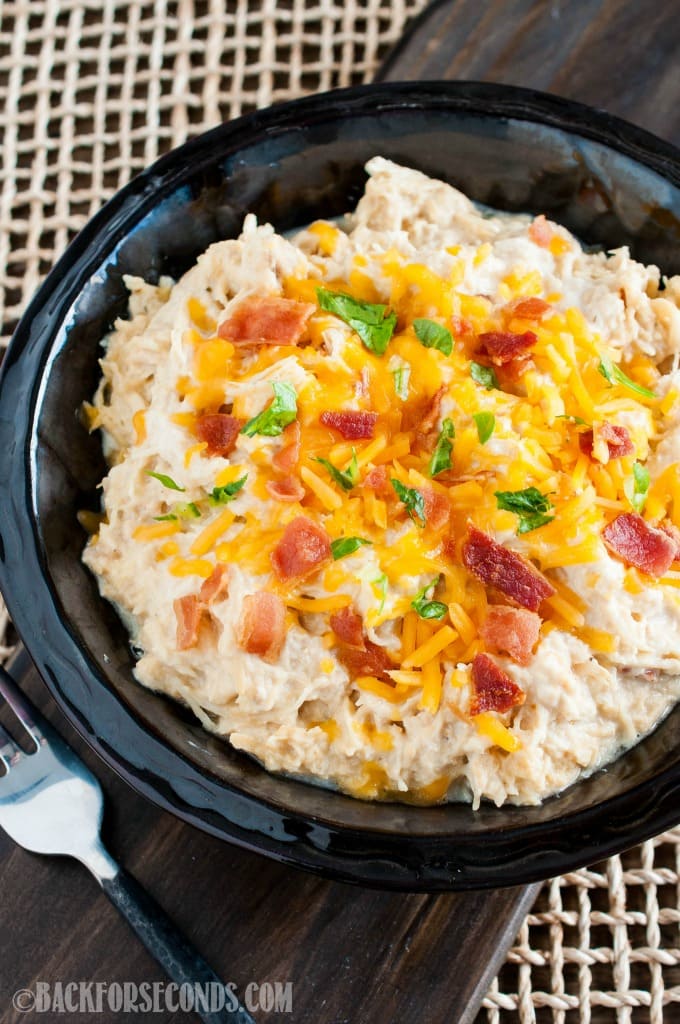 Crock Pot Cheesy Bacon Ranch Chicken - Back for Seconds