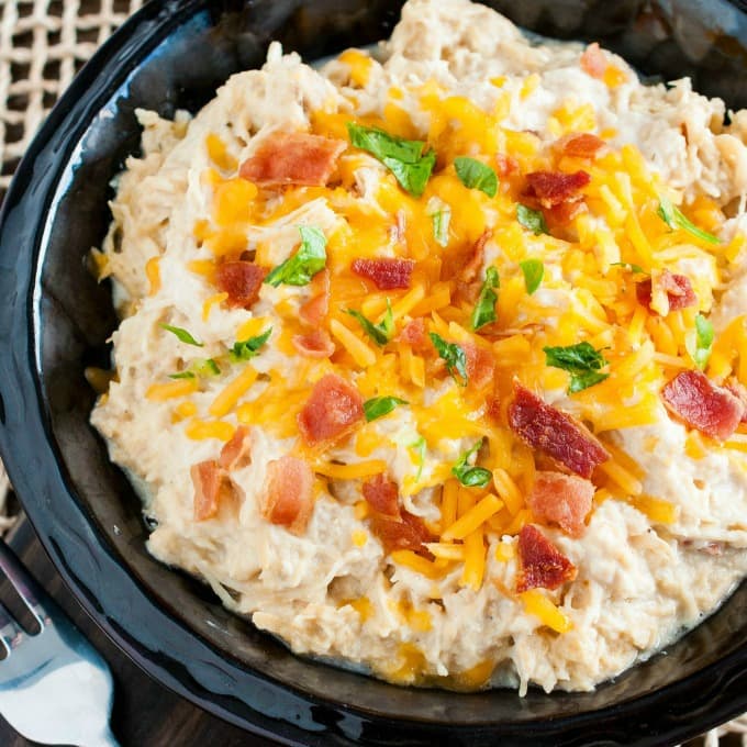Crockpot Ranch Chicken with Bacon • The Fresh Cooky