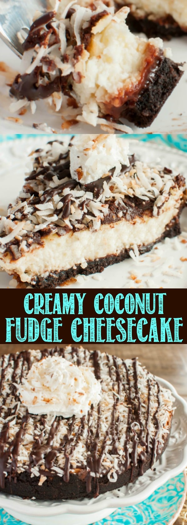 Coconut-Fudge Cheesecake 