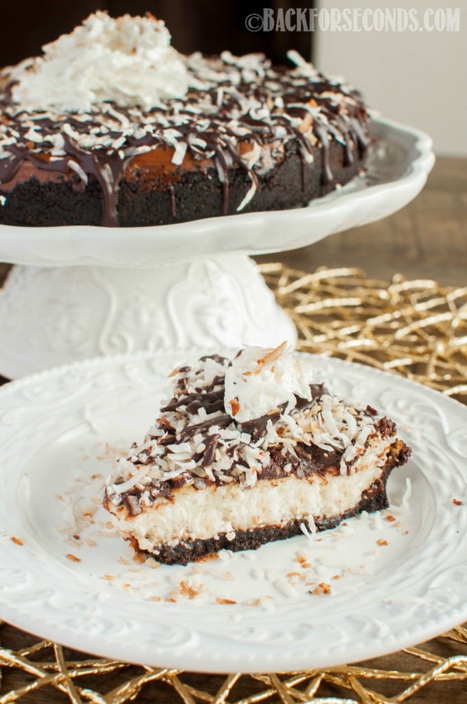 Toasted Coconut Fudge Cheesecake  Back for Seconds