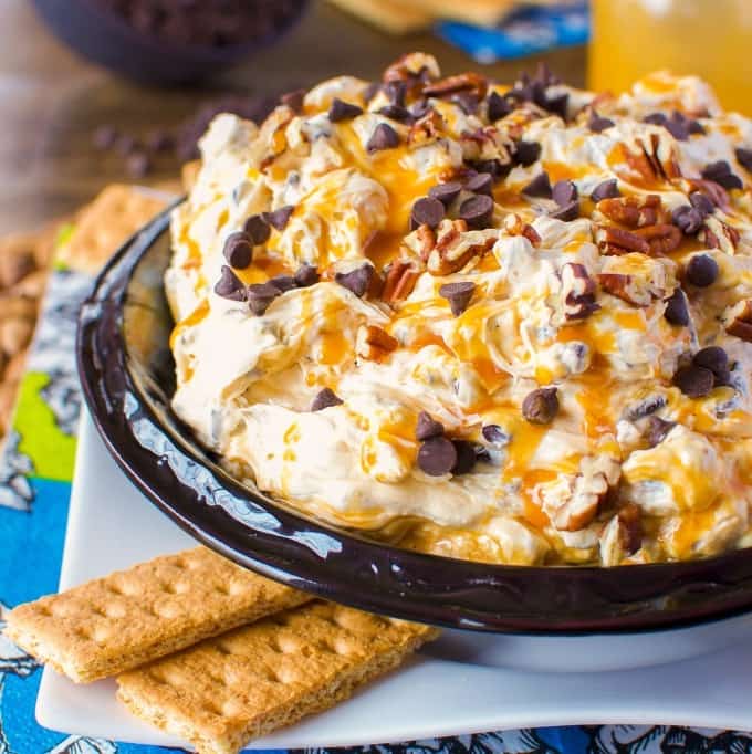 No Bake Turtle Cheesecake Dip Back For Seconds