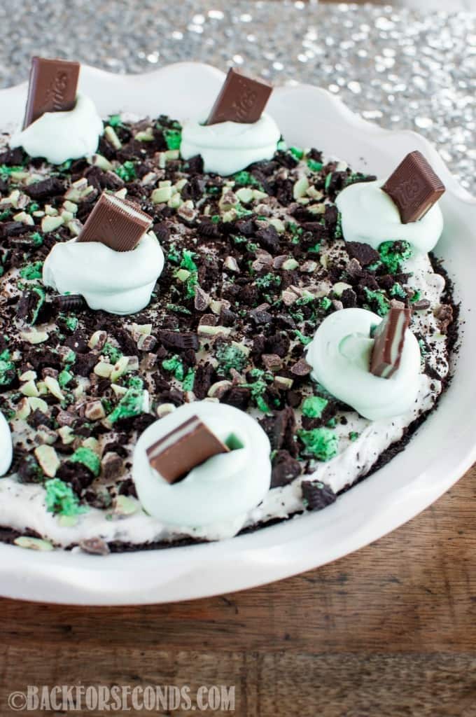 No Bake Mint Oreo Cheesecake Pie Back For Seconds