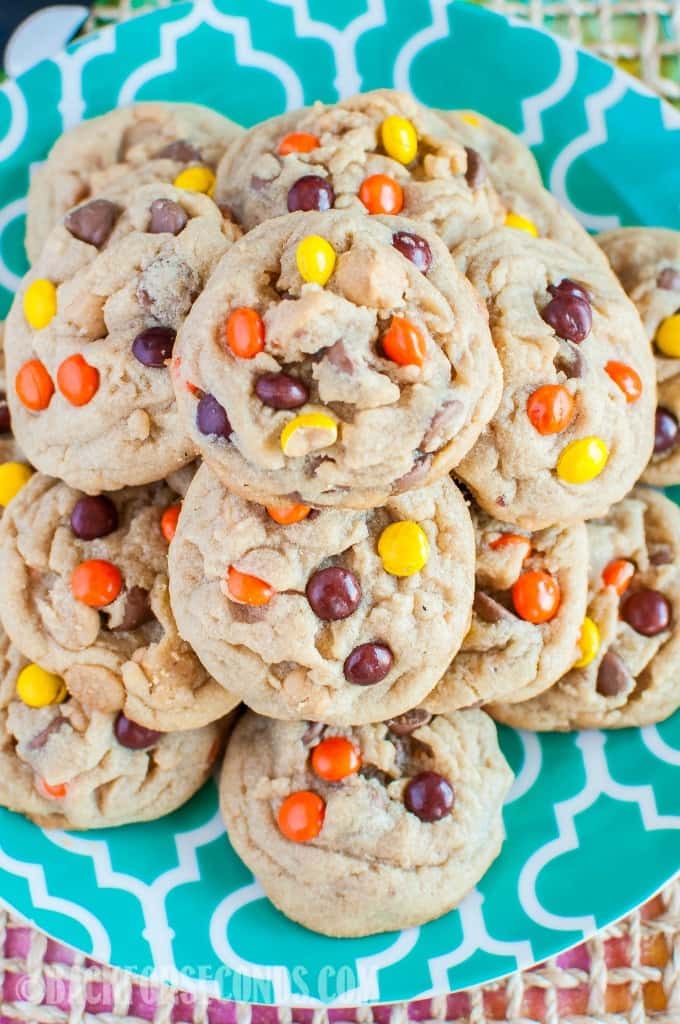 Soft and Chewy Triple Peanut Butter Cookies - Back for Seconds