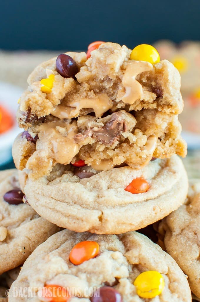 Soft and Chewy Triple Peanut Butter Cookies - Back for Seconds