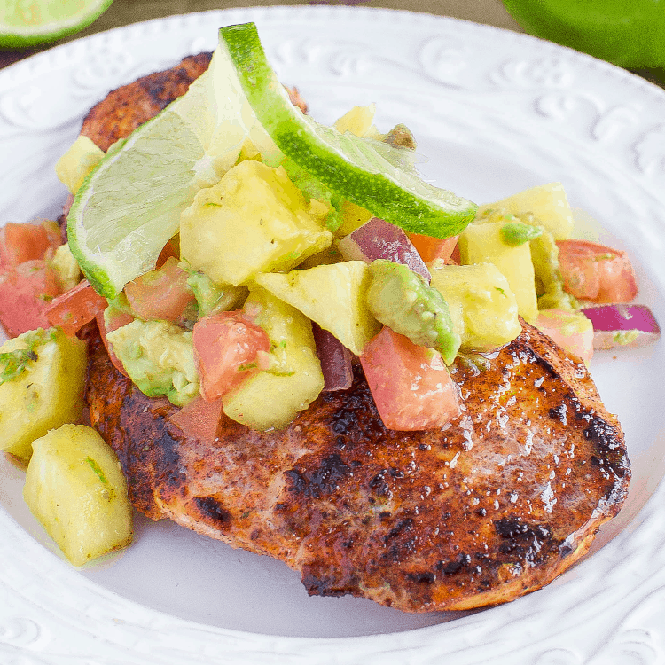 Chili Lime Chicken with Pineapple Avocado Salsa - Back for Seconds