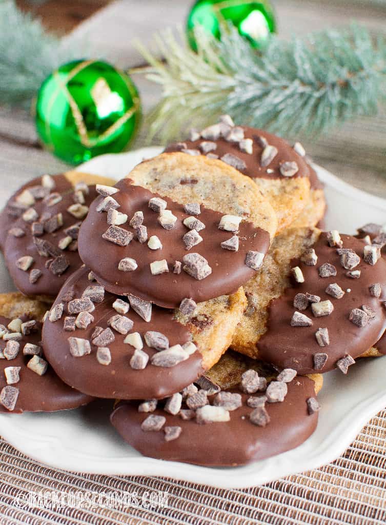 Mint Chocolate Chip Christmas Cookies - Back for Seconds
